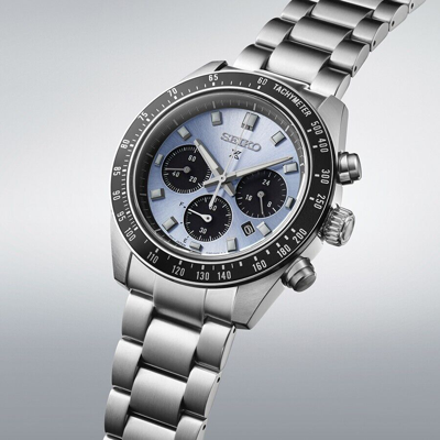 Pre-owned Seiko Prospex Speedtimer Solar Chronograph Sbdl109 Men's Watch Crystal Blue 2023