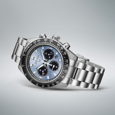 Pre-owned Seiko Prospex Speedtimer Solar Chronograph Sbdl109 Men's Watch Crystal Blue 2023