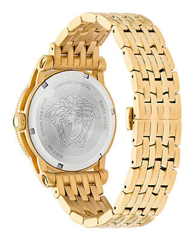 VERSACE Pre-owned Mens V-palazzo Ip Yellow Gold 43mm Bracelet Fashion Watch