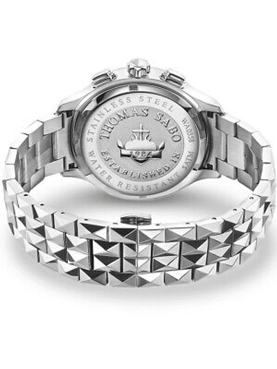 Pre-owned Thomas Sabo Wa0358-201-203 Rebel At Heart Chronograph Mens Watch