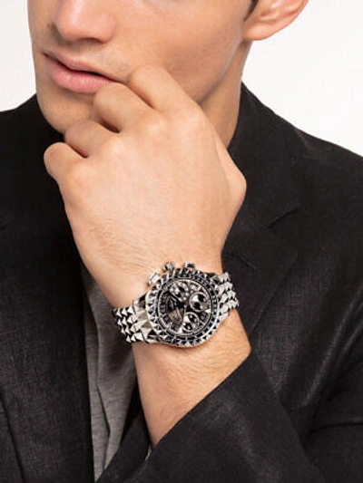 Pre-owned Thomas Sabo Wa0358-201-203 Rebel At Heart Chronograph Mens Watch
