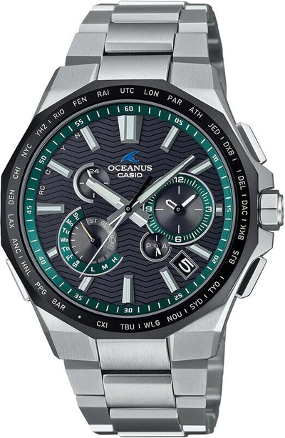 Pre-owned Casio Oceanus Ocw-t6000a-1ajf Titanium Solar Radio Bluetooth Men`s Watch Japan