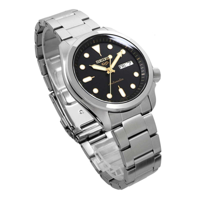 Pre-owned Seiko 5 Srpe57k1 Stainless Steel Automatic Analog Mens Watch 100m Wr Srpe57
