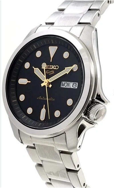 Pre-owned Seiko 5 Srpe57k1 Stainless Steel Automatic Analog Mens Watch 100m Wr Srpe57
