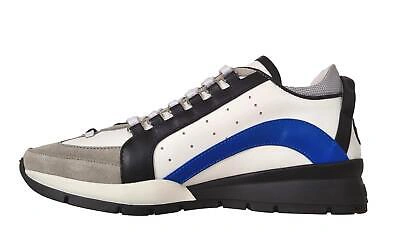 Pre-owned Dsquared2 Men's Shoes M2069 Original Legendary White-blue Sneakers