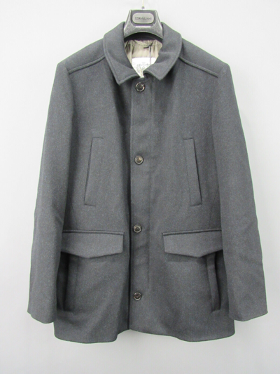 Pre-owned Gallotti Men's Virgin Wool Coat Msrp $1495 Size 50 It 18b 201 In Gray