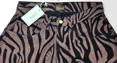 Pre-owned Slam Jam Aries X  Tiger Print Batten Jeans, Black/brown - W Sizes 28, 30, 32 In Brown/black