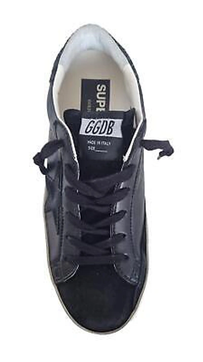 Pre-owned Golden Goose Women's Shoes Superstar Vintage Leather And Glitter 90100 Black