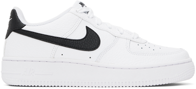 Shop Nike Kids White Air Force 1 Le Big Kids Sneakers In White/black