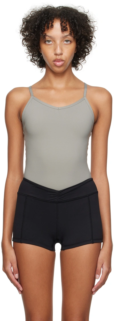 Anine Bing Alissa Bodysuit In Storm Grey In Dark Grey