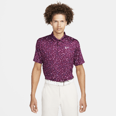 Shop Nike Men's Dri-fit Tour Floral Golf Polo In Red