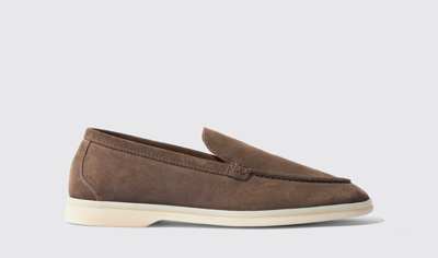 Scarosso Ludovica Suede Loafers In Deep Taupe - Suede