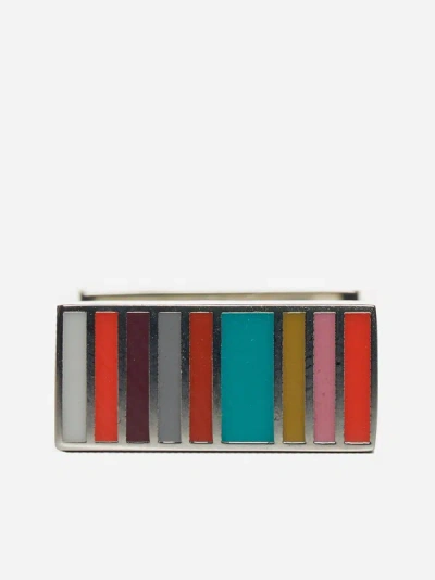 Shop Paul Smith Multicolor Striped Cufflinks