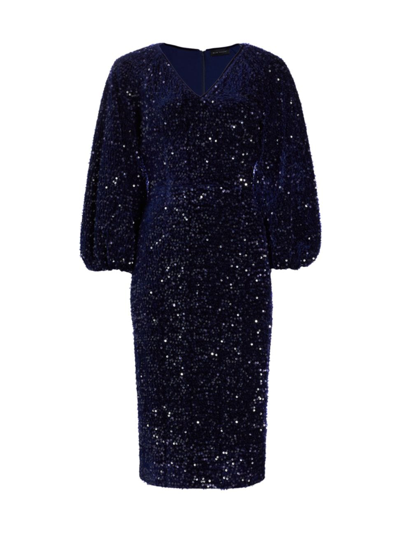 Shop Elie Tahari Women's The Robin Sequined Sheath Dress In Moonstone