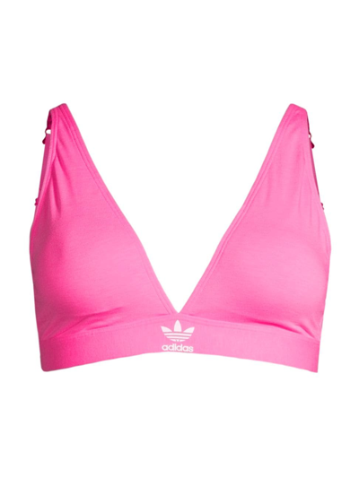 Shop Adidas Originals Women's Convertible Triangle Bra In Lucid Pink