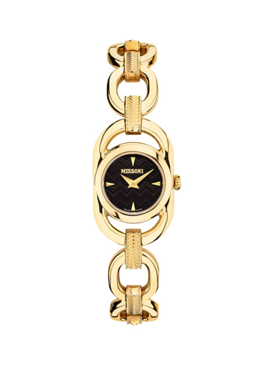 Shop Missoni Women's  Gioiello Chain Ip Yellow Gold Stainless Steel Bracelet Watch/22.8mm