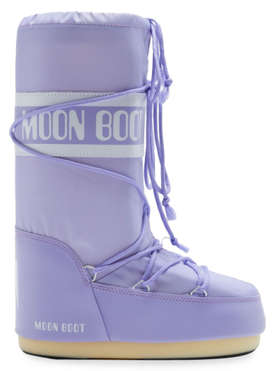 Shop Moon Boot Men's Unisex Icon Nylon Boots In Lilac