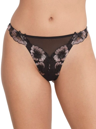 Shop Playful Promises Alicia Thong In Black,coral