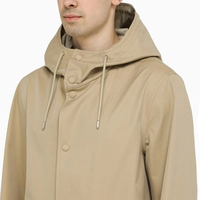 Shop Burberry Parka In Doubled In Beige