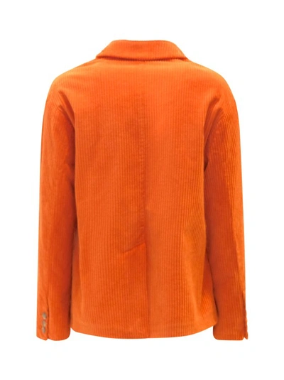Shop 19.61 Orange Velvet Anita Blazer