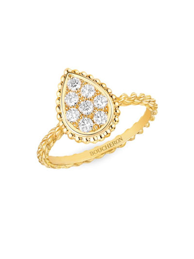 Shop Boucheron Women's Serpent Bohème 18k Yellow Gold & Diamond Small Ring