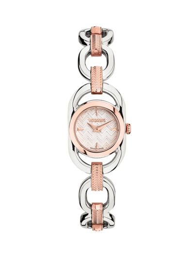Shop Missoni Women's  Gioiello Chain Two-tone Stainless Steel Bracelet Watch/22.8mm In Silver