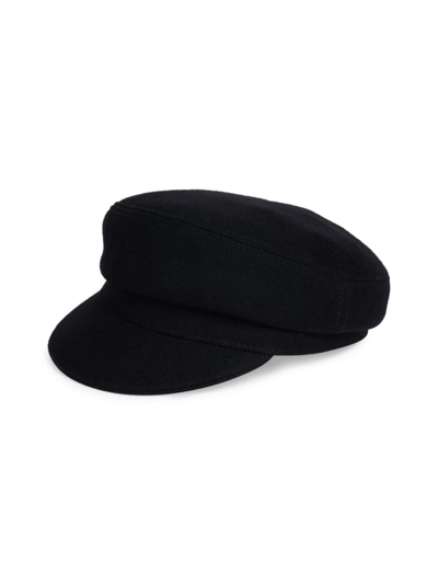 Shop Isabel Marant Women's Evie Wool-blend Newsboy Cap In Dark Midnight