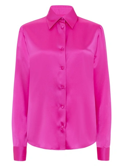 Shop Serena Bute Silk City Shirt - Shocking Pink