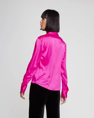 Shop Serena Bute Silk City Shirt - Shocking Pink