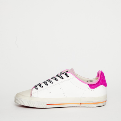Shop Hidnander Starless Sneakers In White Fuchsia Leather