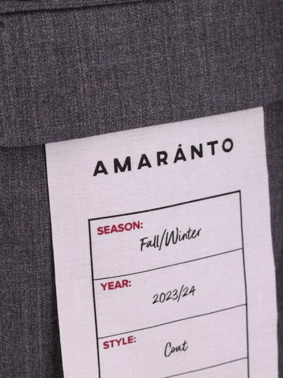 Shop Amaranto Double-breasted Virgin Wool Blend Blazer In Grey