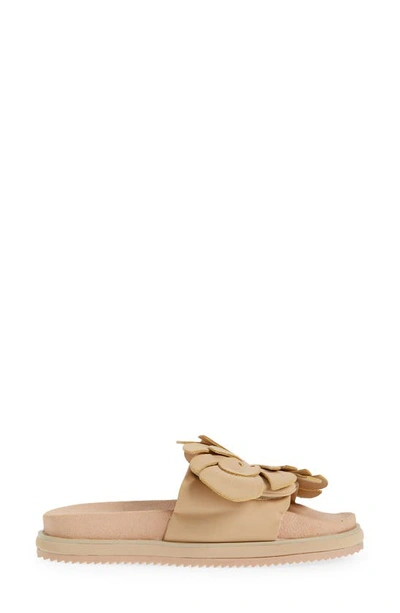 Farm Rio Almond Monstera Anatomic Slide Sandal In Almond