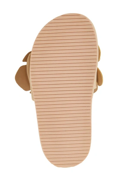 Shop Farm Rio Monstera Anatomical Slide Sandal In Almond