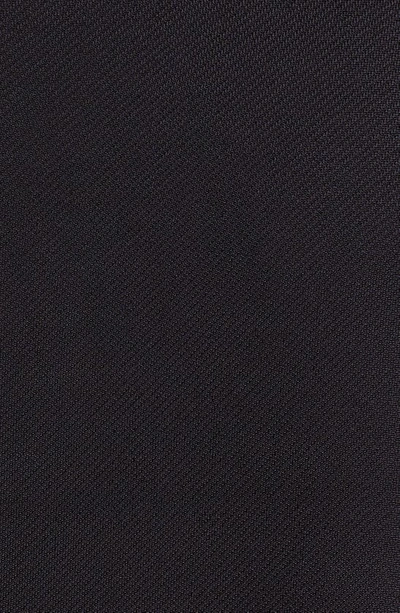 Shop Kiko Kostadinov Zlatyu Asymmetric Mixed Media Long Sleeve Top In Dark Blue/ Dove Grey