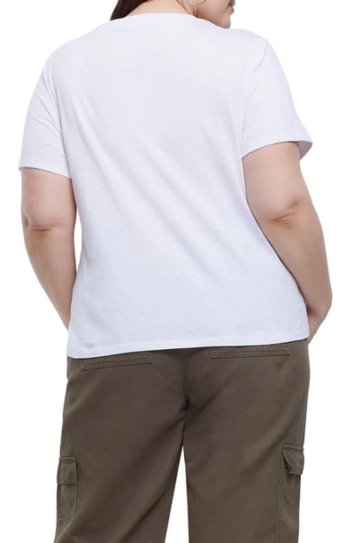 Shop River Island Diamanté Scatter Cotton T-shirt In White