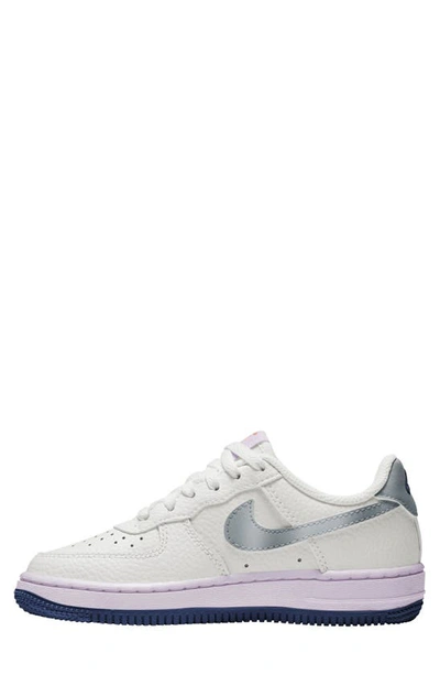 Shop Nike Kids' Air Force 1 Sneaker In Pure Platinum/ Metallic Silver