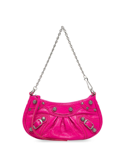 Shop Balenciaga Women's Le Cagole Mini Bag With Chain In Pink