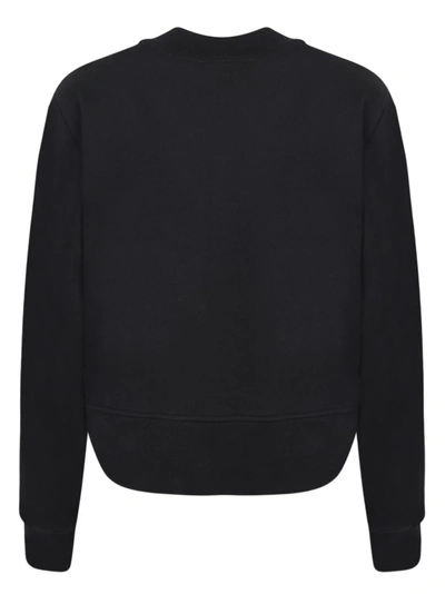 Shop Palm Angels Cotton Round-neck Sweatshirt In Black
