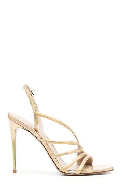 Shop Le Silla Platinum-colored Sandals In Neutrals