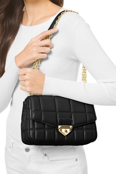Shop Michael Kors Soho Shoulder Bag In Black