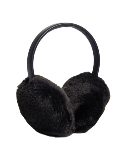 Shop Apparis Women's Esme Faux Fur Earmuffs In Noir