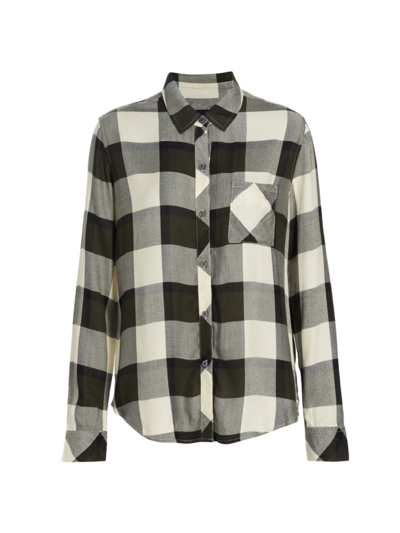 Shop Rails Women's Hunter Check Shirt In Rosemary Onyx