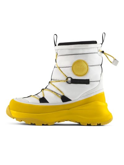 Shop Canada Goose Men's  X Pyer Moss Wild Brick Boots In Icy White Yellow