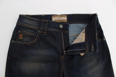 Shop John Galliano Blue Wash Cotton Blend Boyfriend Fit Women's Jeans