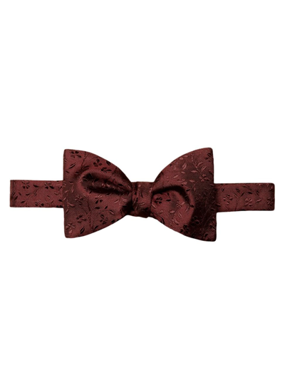 Shop Eton Men's Floral Silk Bow Tie In Red