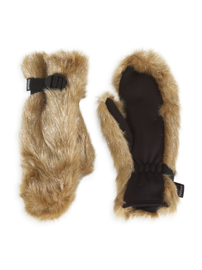 Shop Apparis Women's Lumi Faux Fur Gloves In Fawn