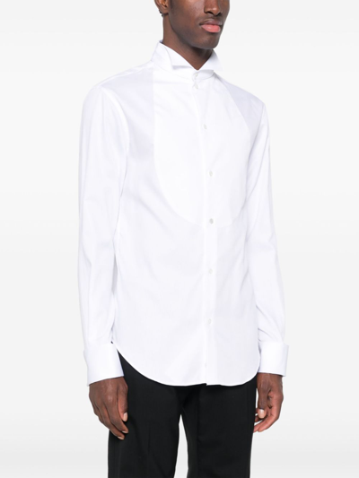 Shop Emporio Armani Cotton Shirt In White