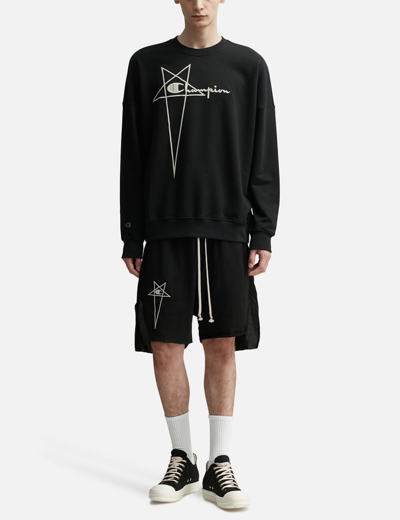 Shop Rick Owens X Champion Sweatshirt In Black