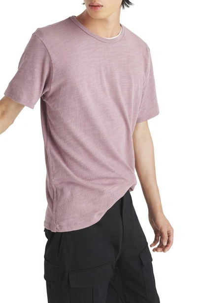 Shop Rag & Bone Classic Flame Slub Cotton T-shirt In Berry Pink