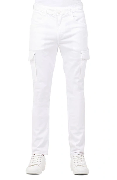 Shop Monfrere Monfrère Preston Slim Fit Cargo Jeans In Blanc